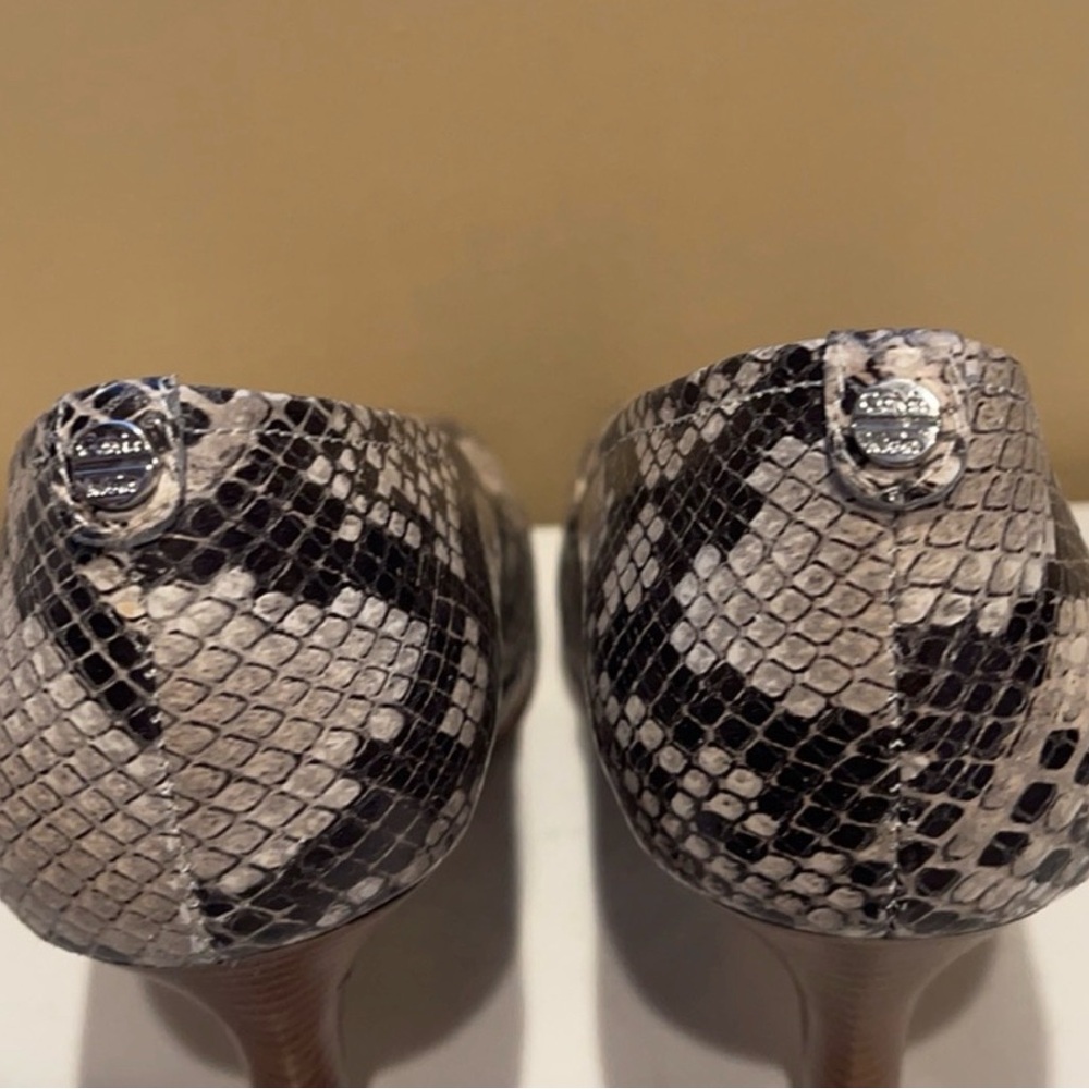 Calvin Klein Natural Python-Print Peep-Toe Pumps - image 6